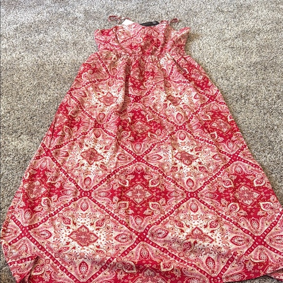 As U Wish Red and White Halter Sundress - Picture 1 of 3
